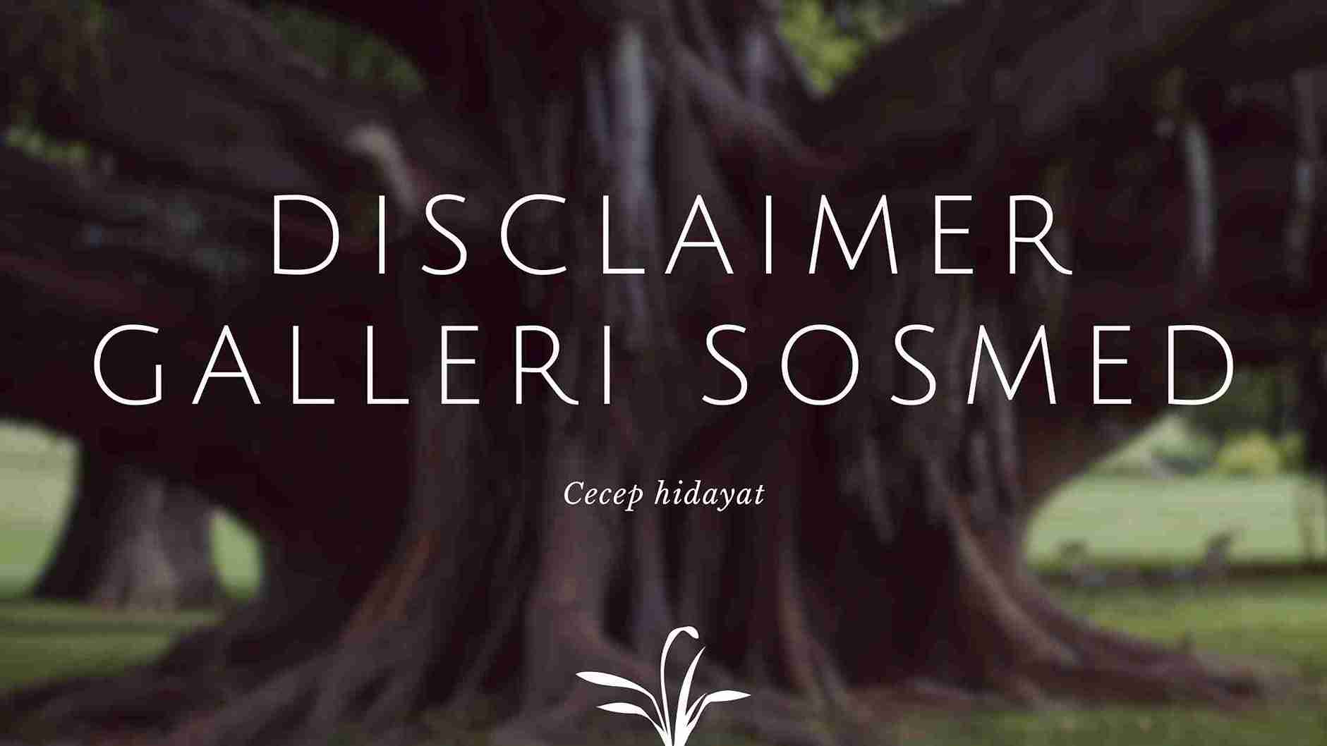Disclaimer Galleri Sosmed